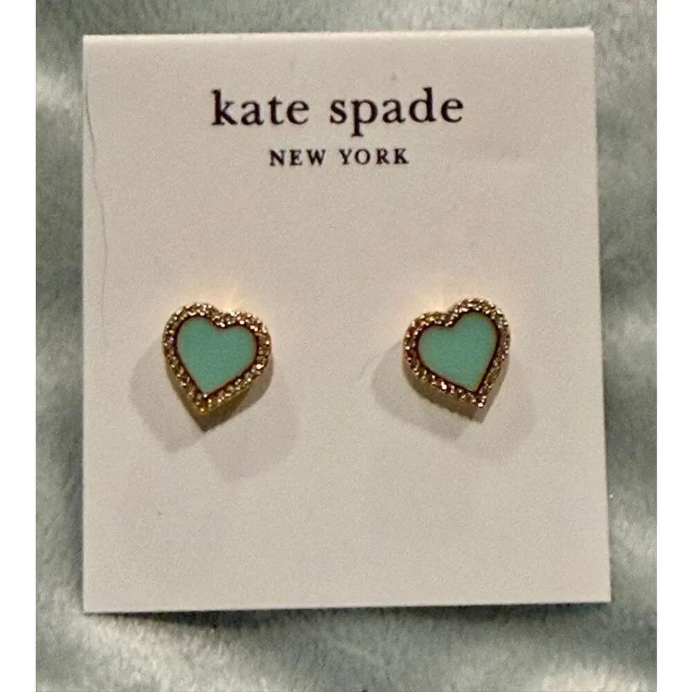 Kate Spade NEW earrings - Take Heart earrings Tiffany blue